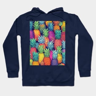 Vibrant Bright Pineapples Hoodie